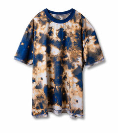 O Neck Acid Wash T Shirt Mens , 100% Cotton Material Mens Tie Dye T Shirt